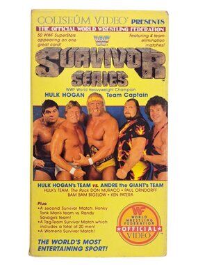 WWF Survivor Series 1987 VHS Coliseum Video Hulk Hogan Andre Wrestling 2 Hours